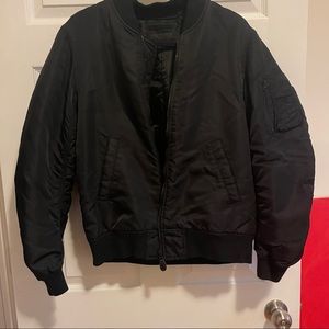 Uniqlo black bomber jacket